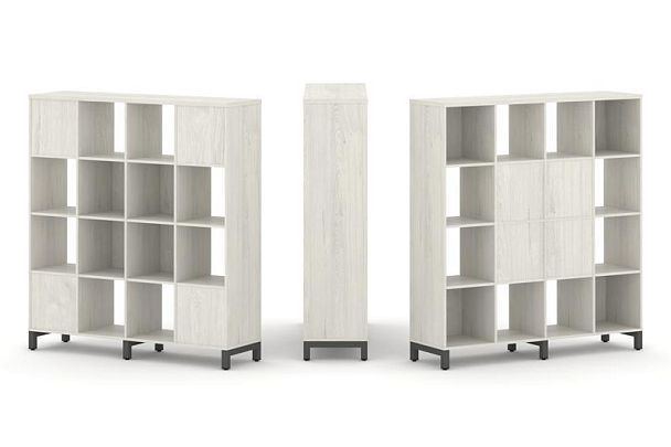 Стайл Проджект Набор стеллажа 2-х сторон., 4 яр. SN.NSD-441 Дуб Наварра/Металл Антрацит 1488*400*161 - Вид 1