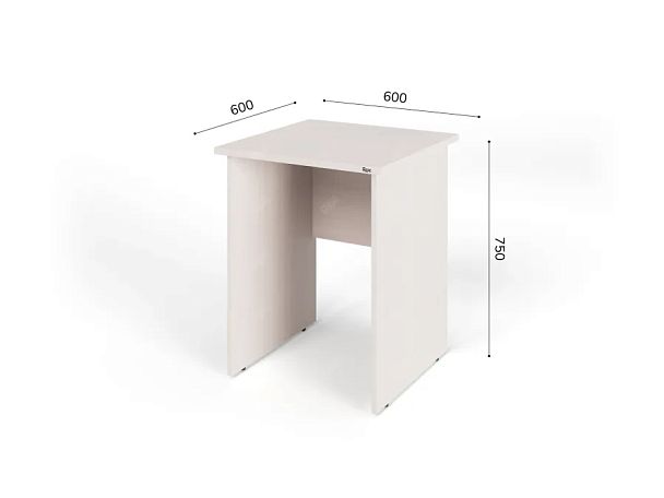 ЛАЙТ / LIGHT RLG001-6x6 Прямоугольный стол 60x60x75 Дуб Молочный - Вид 2