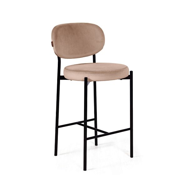 Стул полубарный Mason, бархат бежевый 5 - Вид 1