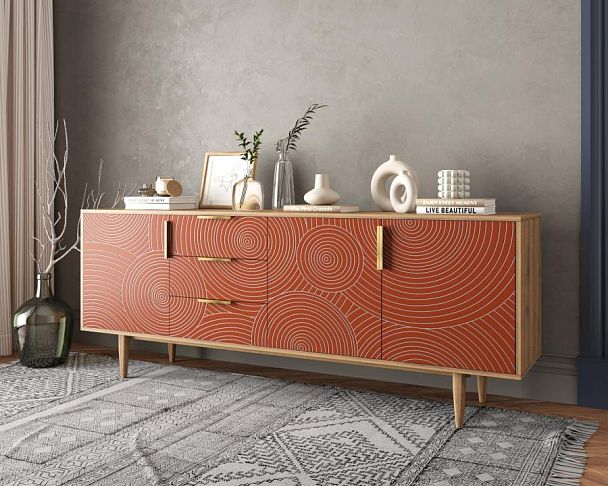 Комод Line удлиненный R25/red - Вид 3