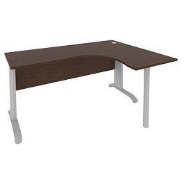 Riva Metal-L Стол криволинейный правый ПЛ.СА-4 (R) Венге/Тёмно-серый металл 1600*1200*750 - Фото предпросмотра