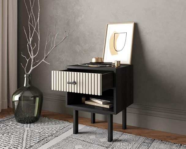 Тумбочка с верхним ящиком Emerson арт EM11/milky/L - Вид 2