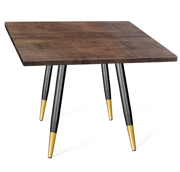 Стол Sheffilton SHT-TU104/80/80 МДФ черный муар/золото/палисандр - Вид 2