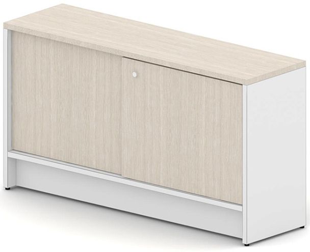 Шкаф-купе "Логистика"  ПК-ЛОГ-Ш75Х140Н/2ДК-В2-876 дуб альпийский+белый - Вид 1