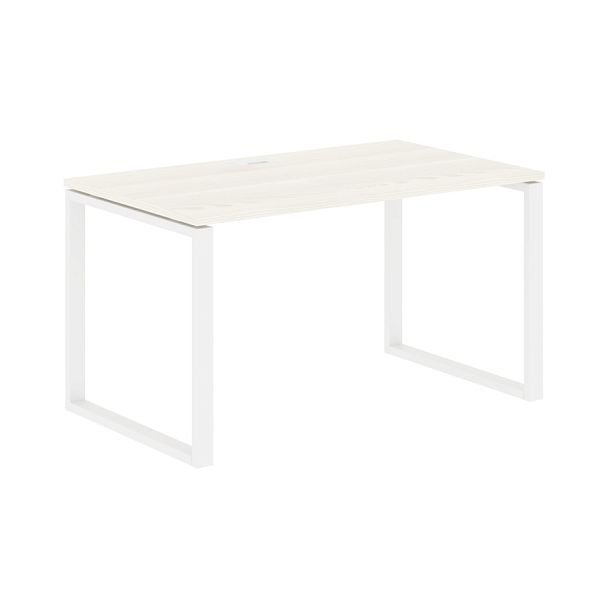 Стол прямой EQST 1380 Ясень Траун/Белый 1360х800х750 EDIS - Вид 1