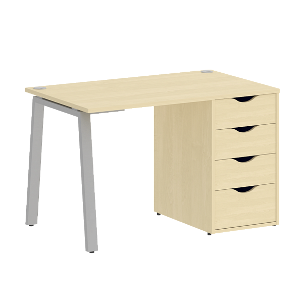 Home Office Стол письменный VR.SP-3-118.4.A Клён/Серый металл 1180*720*750 - Вид 1