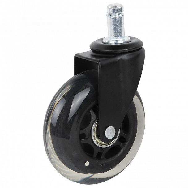 Колеса (ролики) BRABIX для кресла мягкие, резиновые, КОМПЛЕКТ 5 шт., шток d - 11 мм, в коробе, 532524 - Вид 4