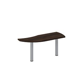 Брифинг-приставка на 2 металлических опорах Борн В 300-003 дуб ристретто - Фото предпросмотра