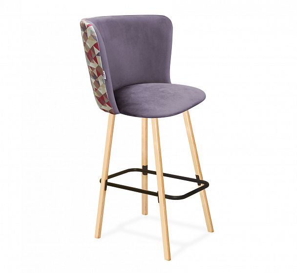 Стул барный Sheffilton SHT-ST36-4/S94 сумеречная орхидея/прозр.лак/черн.муар - Вид 2