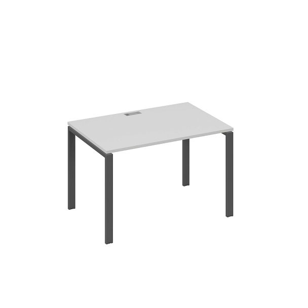 Стол письменный на металлокаркасе UNO A4 А4 Б1 023 БП серый / металлокаркас антрацит - Вид 1