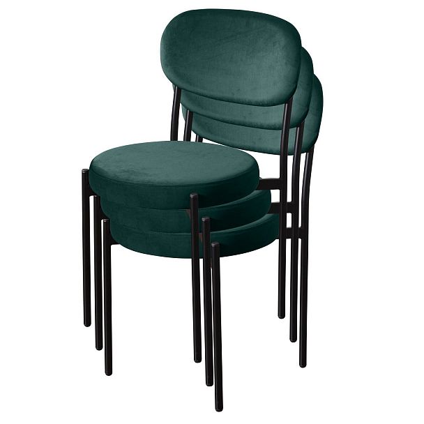 Стул Mason, бархат зелёный 19, стопируемый - Вид 6