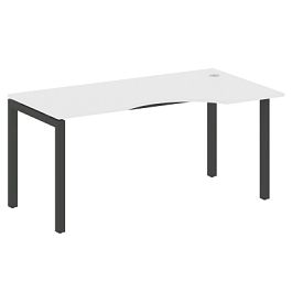 Metal System Quattro Стол криволинейный правый на П-образном м/к 50БП.СА-1 (R) Белый/Антрацит металл 1600*900*750 - Фото предпросмотра