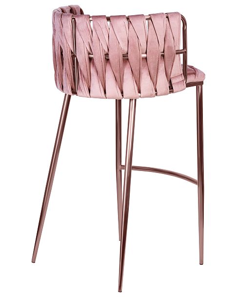 Стул барный DOBRIN EMMA ROSE GOLD (розовый велюр (VF-10)) - Вид 4
