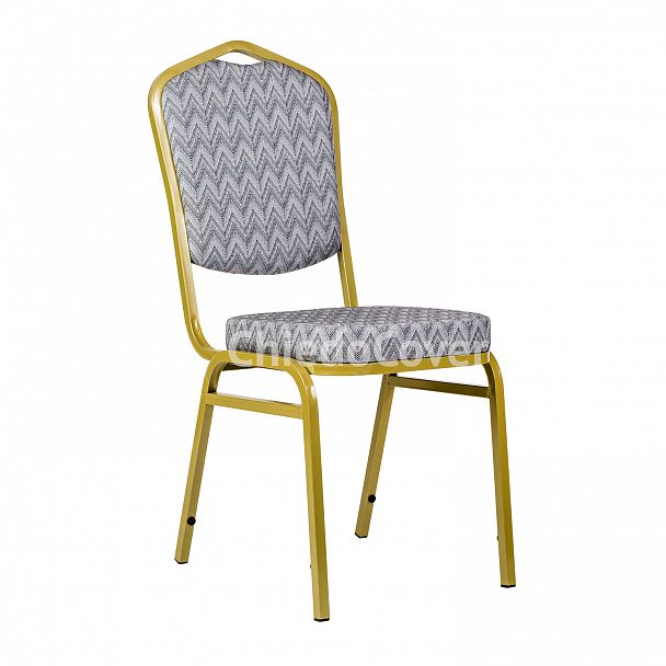 Стул Хит 20мм - золото, Зигзаг серый - Вид 2