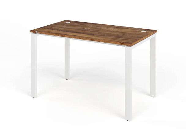 TANDEM RTD061-MK-120-SH Стол прямой на металлокаркасе ун-й 1200х700х750 Таксония шоколадная/Белый - Вид 1