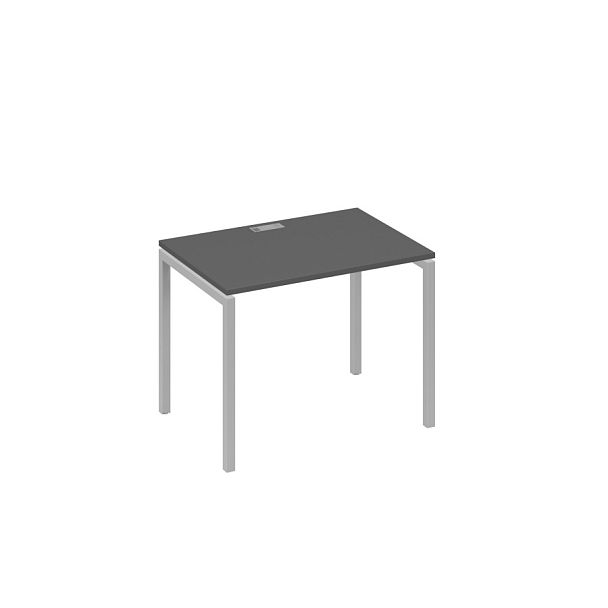 Стол письменный на металлокаркасе DUE A4 А4 Б2 012 БП антрацит премиум / металлокаркас серый - Вид 1