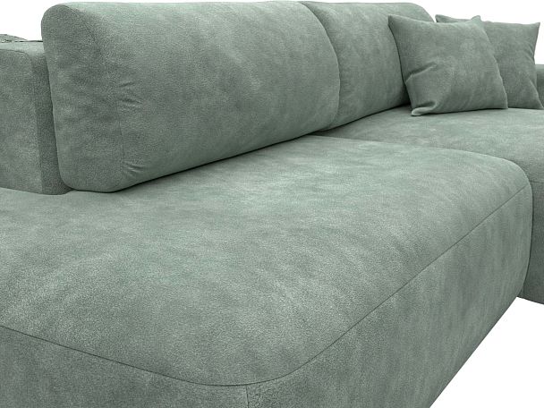 Диван угловой Лига-036 НПБ Модерн правый угол Велюр зеленый - Вид 4