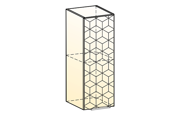 Стоун Шкаф навесной L200 Н720 (1 дв. гл.) с фрезеровкой 23.15.02.2280  - Вид 4