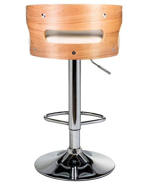 Набор 2 шт Стул барный DOBRIN FRED (натуральное дерево, кремовый) - Вид 4