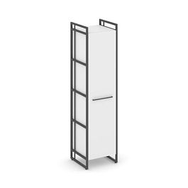 Rift Шкаф 4 ниши узкий RF.SU-41 (R) Белый Бриллиант/Металл Антрацит 420*396*1648 - Фото предпросмотра