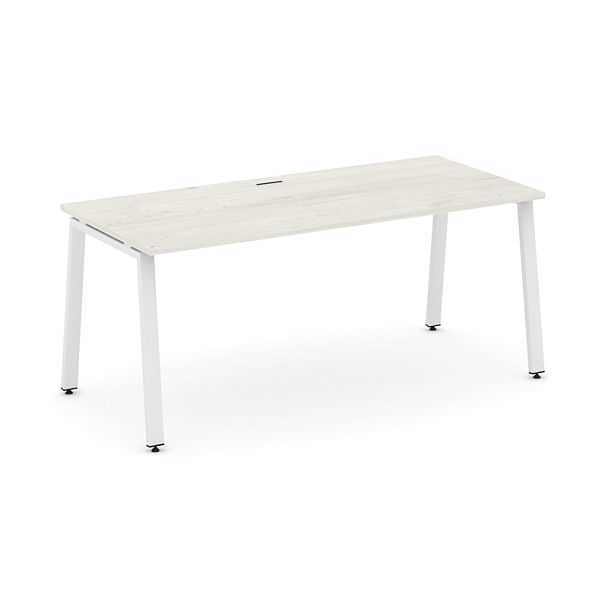 Style Project Direct Direct Стол письменный SN-6A.SR-014.M Дуб Наварра/Металл Белый 1580*700*750 - Вид 1