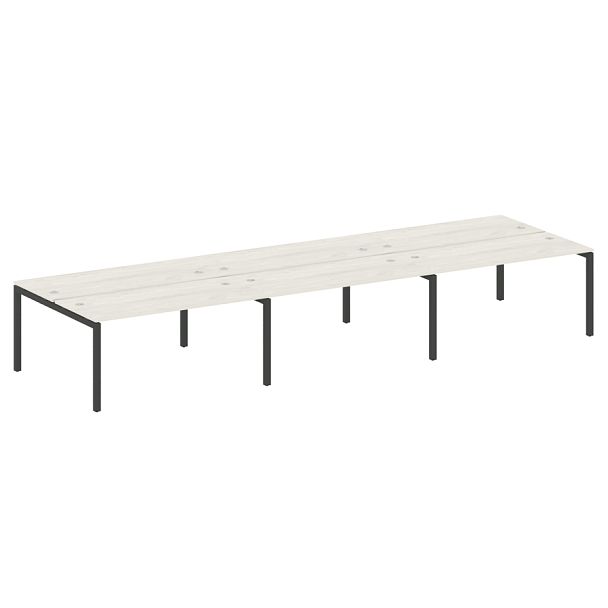 Metal System Quattro Р. ст. на 6 раб. места на П-образном м/к 50БП.СМ-6.4 Дуб наварра/Антрацит металл 4800*1475*750 - Вид 1