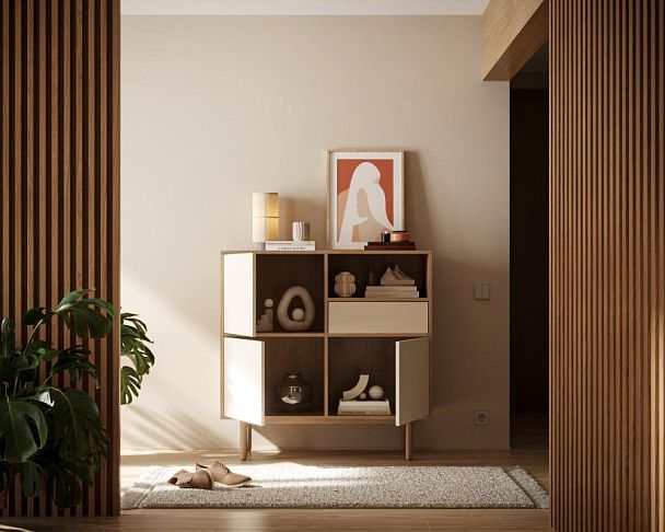 Комод с тремя дверками и ящиком Alice арт ALC04 - Вид 2