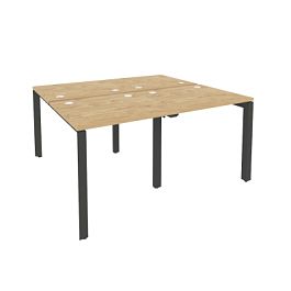 Onix Рабочая станция на П-образном м/к O.MP-D.RS-4.0.7 Тиквуд светлый/Антрацит металл 1560*1475*750 - Фото предпросмотра