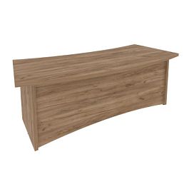 Фёст Стол руководителя криволинейный KSR-4 Дуб Табак 2200*980*765 - Фото предпросмотра