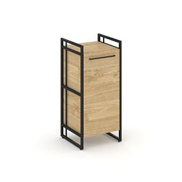 Rift Шкаф 2 ниши узкий RF.SU-21 (R) Тиквуд Светлый/Металл Черный 420*396*924 - Фото предпросмотра