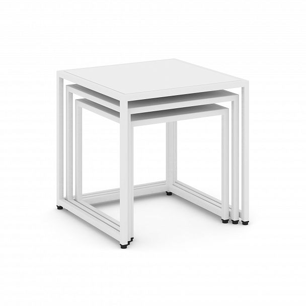 Стол журнальный "Loft" VR.L-SJK-50 Белый Бриллиант/Белый - Вид 2