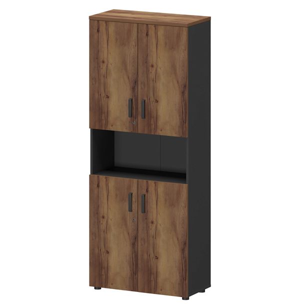 Шкаф СМШ-58Д4 Тип2 Графит/Таксония 792x380x1990 Смарт - Вид 1