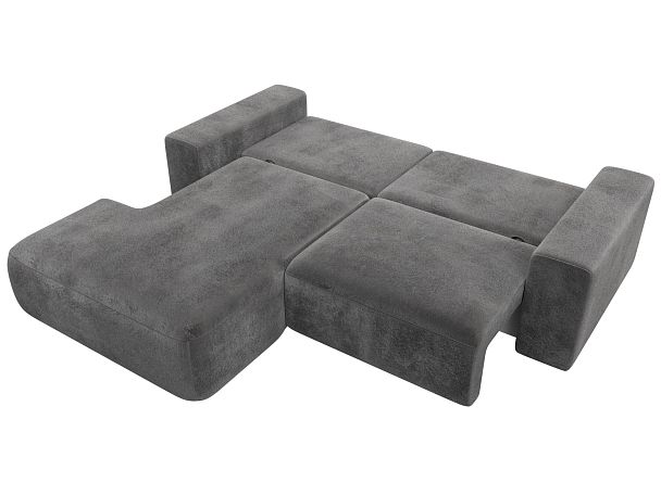 Диван угловой Лига-036 НПБ Классик левый угол Велюр серый - Вид 9