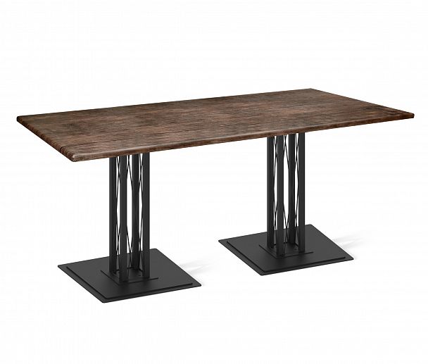 Стол Sheffilton SHT-TU6-BS1/120/80 МДФ черный муар/палисандр - Вид 2