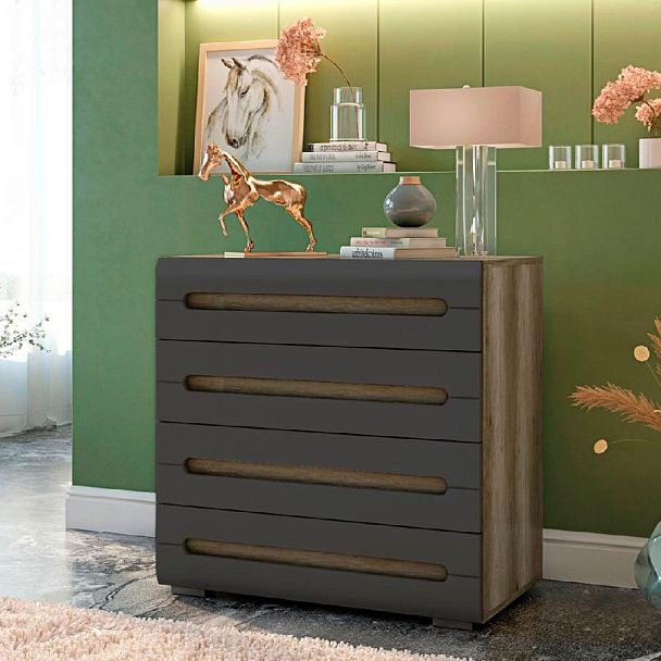 Спальня "Наоми" КМ-09 дуб каньон/графит - Вид 3