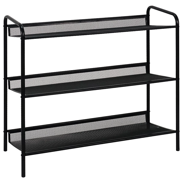Полка для обуви "Женева-23", 645х270х600 мм, 3 полки, металл, чёрная, ПДО Ж23 Ч - Вид 2