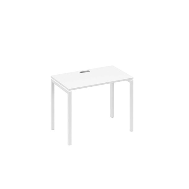 Стол письменный на металлокаркасе DUE A4 А4 Б2 002 БП белый премиум / металлокаркас белый - Вид 1