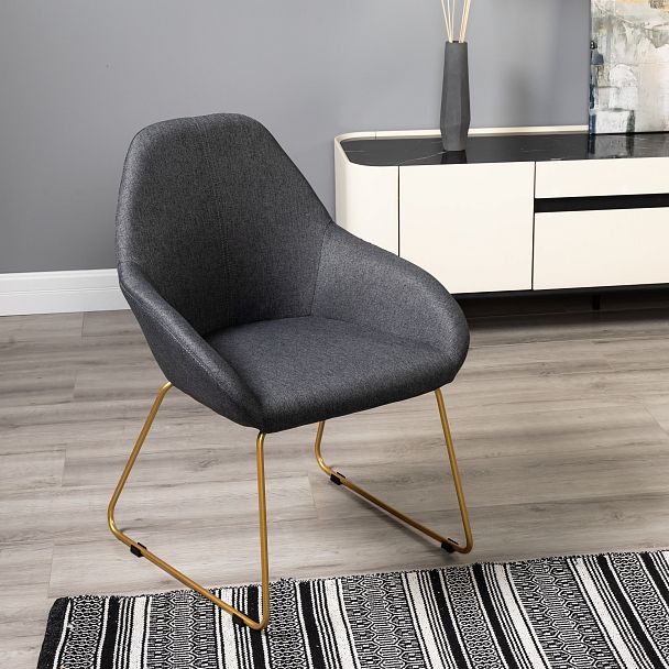 Кресло Kent тёмно-серый/Линк золото - Вид 12