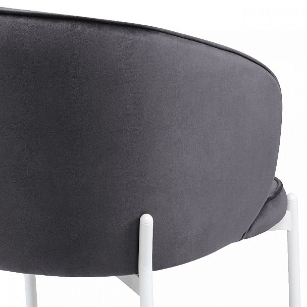 Стул кухонный Миэль серый велюр/белый - Вид 9