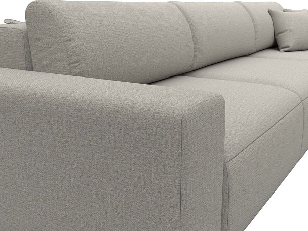 Диван прямой Лига-036 НПБ Классик Лонг Рогожка бежевый - Вид 4