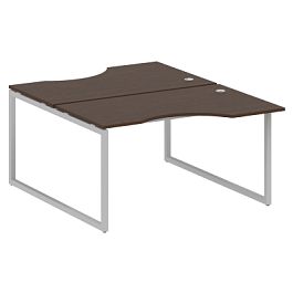 Metal System Quattro Р. ст. криволинейная на О-образном м/к 40БО.РАС-СА-2.2 Венге/Серый металл 1400*1835*750 - Фото предпросмотра