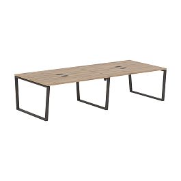 Стол 4-х местный EVWST 3113 Дуб Денвер светлый/Мокко 3126х1346х750 EDIS - Фото предпросмотра