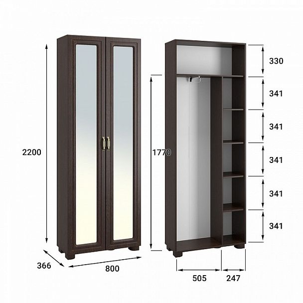 Шкаф платяной Монблан МБ-21К - Вид 6