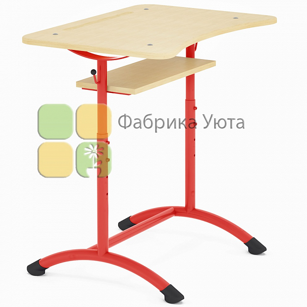 Парта одноместная ЭКСТРА (Р) с полкой, рег,, без наклона (1-3 гр) - Вид 4