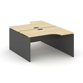 Стайл Проджект Рабочая станция эргоном. SN-D.DRPA-001 Акация Лорка/Антрацит NEW/Черная Заглушка 1380 - Фото предпросмотра