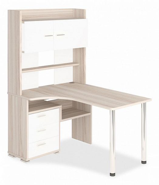 Стол компьютерный Домино СР-133 Карамель/Белый левый - Вид 1