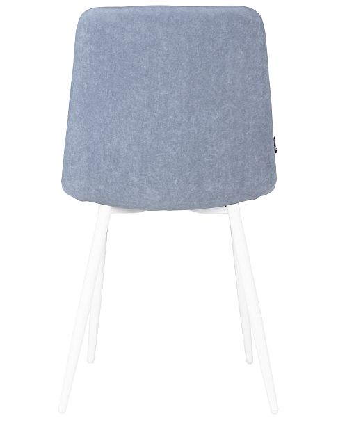 Стул обеденный DOBRIN CHILLY ROMBO (Серо-голубой Simple 26, основание белый) - Вид 5