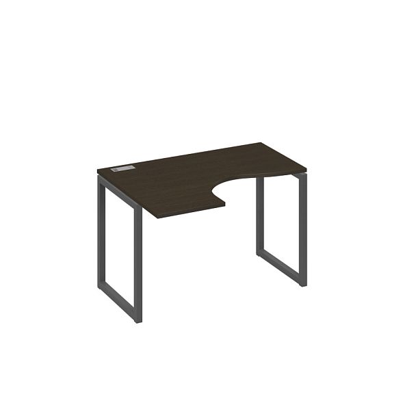 Стол эргономичный левый "Классика" на металлокаркасе QUATTRO A4 А4 Б4 031 БП венге / металлокаркас антрацит - Вид 1