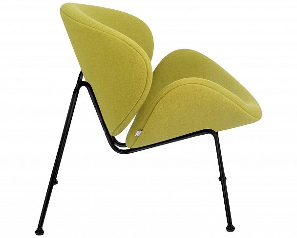 Кресло дизайнерское DOBRIN EMILY (светло-зеленая ткань AF3, черное основание) - Вид 3