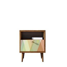 Тумбочка Berber с одним ящиком 16 принт арт BB06/Print_16, разноцветная - Фото предпросмотра